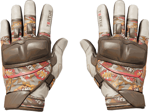 Moto Gloves | POW! POW Pattern pattern